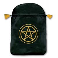 Bolsa Tarot Seda Negra 23 x 16 cm (Motivo Pentagrama...