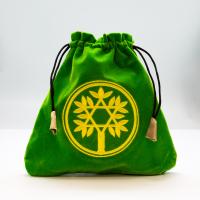 Bolsa Tarot Terciopelo Verde 20,5 x 20 cm (Motivo Arbol Celta) *