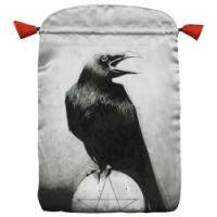 Bolsa Tarot Crows - Seda 23 x 16 cm (Gris)