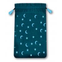 Bolsa Tarot Mini Estrellas y Lunas - Terciopelo 13,5 x 8,5 cm (azul)