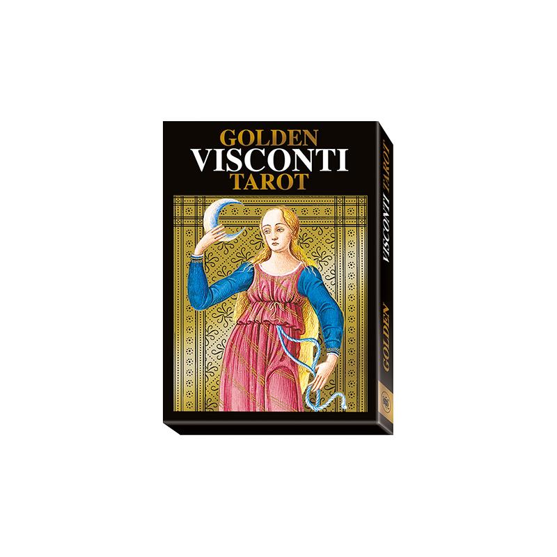 Tarot Golden Visconti Tarot - Pietro Alligo (SP, EN, IT, DE, FR) (22 Arcanos) (Dorado) (Gigante) (SCA)