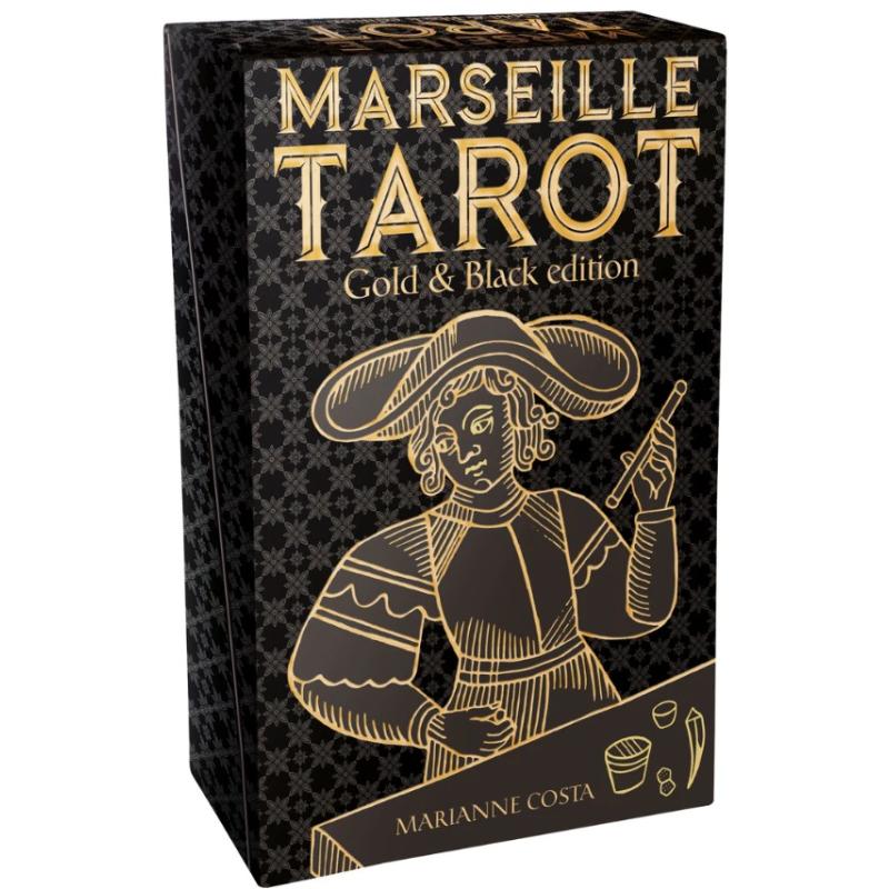 Tarot Marseille Gold & Black Edition - Marianne Costa (78 Cartas+Libro) (Multi) (SCA)