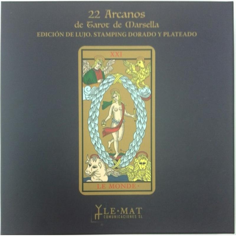 Tarot Marsella 22 Arcanos (Edicion Lujo) (Stamping Dorado y Plateado) (Edicion Numerada) (Daniel Rodes - Encarna Sanchez) (FR) (Instrucciones en FR y SP) (Le Mat)