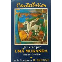 Tarot coleccion Constellations - Uma Mukanda & B Brugne (33 Cartas) (1986) (FR) (Heron) (Caja Azul, muesca pequeña, librillo impreso en negro)