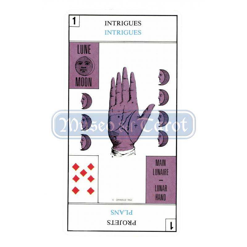 Tarot coleccion Jeu de la Main: Palmistry (56 + 3 Cartas) (1969) (FR, EN) (GRIMAUD) 