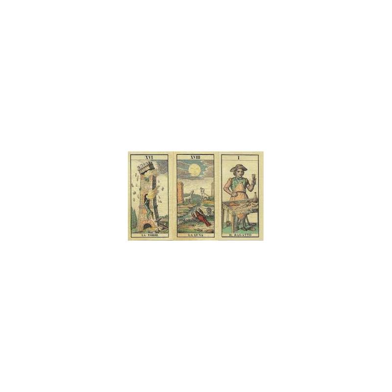 Tarot coleccion Tarocco Italiano (Gioco Di Tarocchi Italiano Milano, 1845) - Edicion limitada 1000 ud (22 arcanos) (IT) (1985) (ILM)