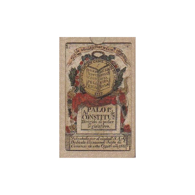 Cartas Baraja espaÃÂ±ola Constitucion de Cadiz siglo XIX - 1822