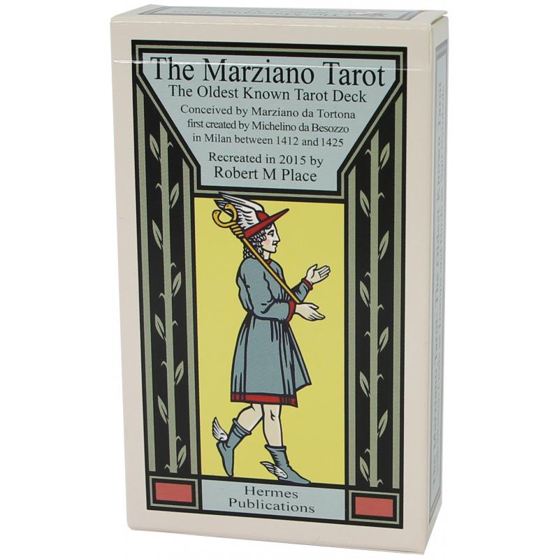 Tarot coleccion The Marziano Tarot: the oldest known Tarot - Robert M Place - Reproduccion del creado por Marziano da Tortona & Michelino da Besozzo en Milan (1412-1425) (EN) 2015 (Hermes)