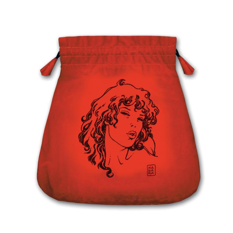 Bolsa Tarot Manara - Terciopelo 20,5 x 20 cm (Roja) (HAS)