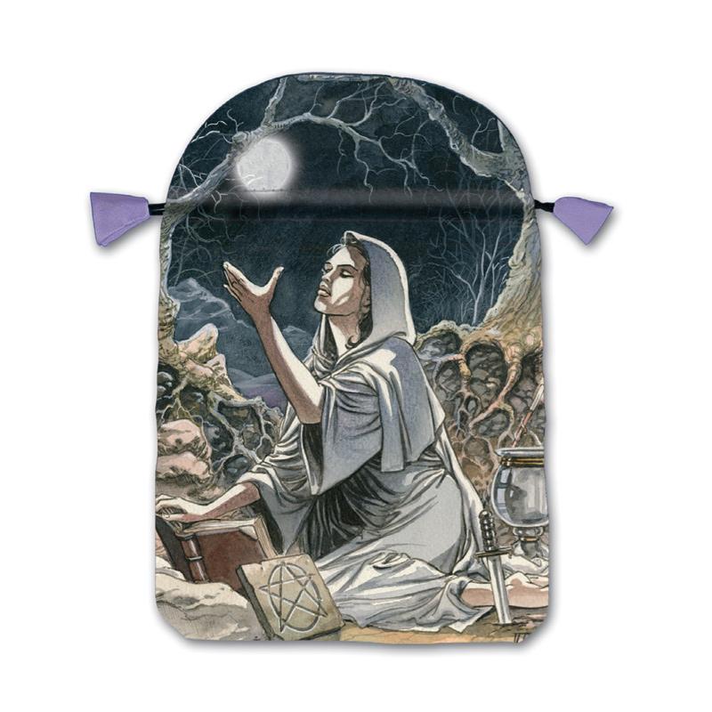 Bolsa Tarot Seda Luna Pagana 23 x 16 cm Rosa (Motivo Pagano) *