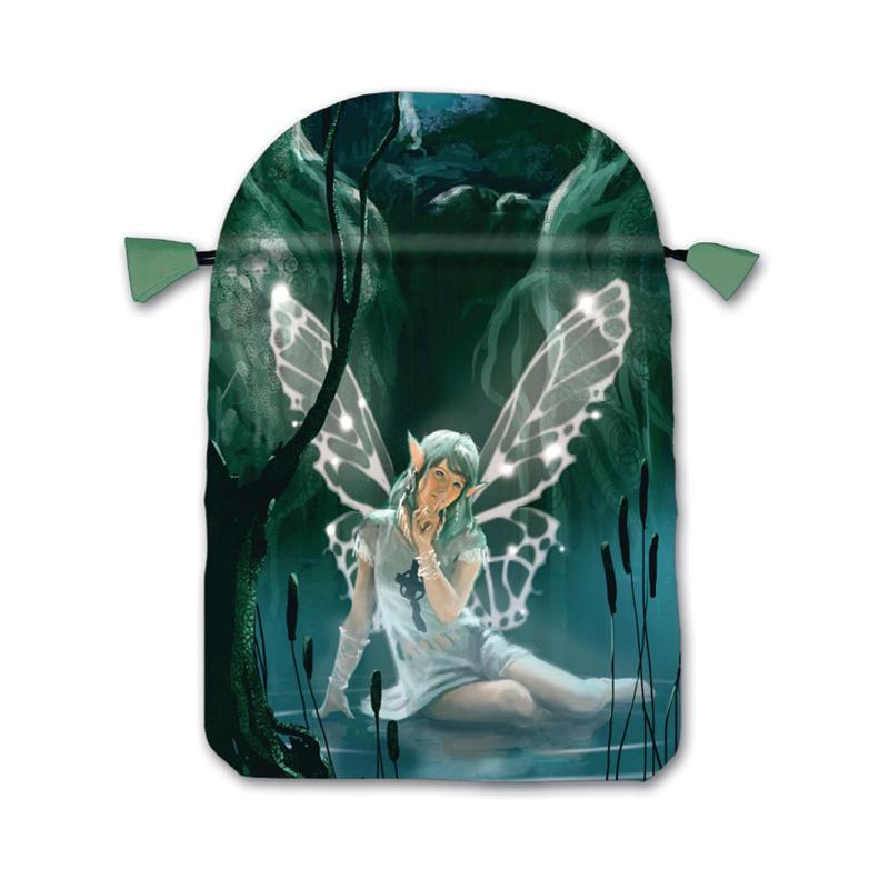 Bolsa Tarot Hada - Seda 23 x 16 cm (verde) *