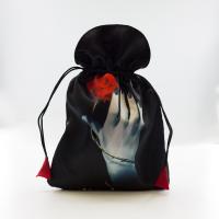 Bolsa Tarot Seda Negra 23 x 16 cm (Motivo Mano c/...