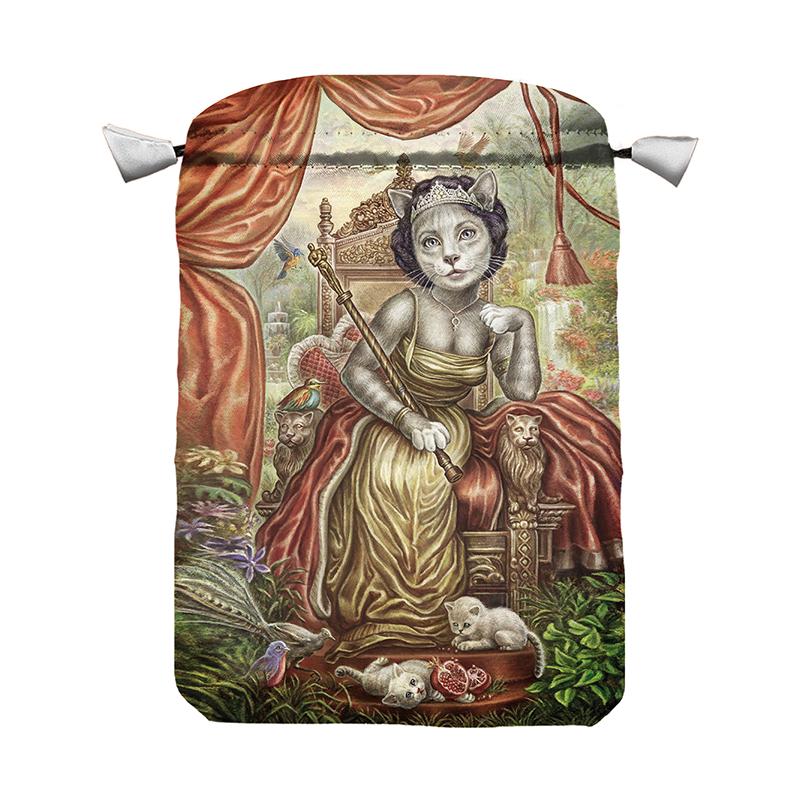 Bolsa Tarot Seda Roja 23 x 16 cm (Motivo CatTarot)