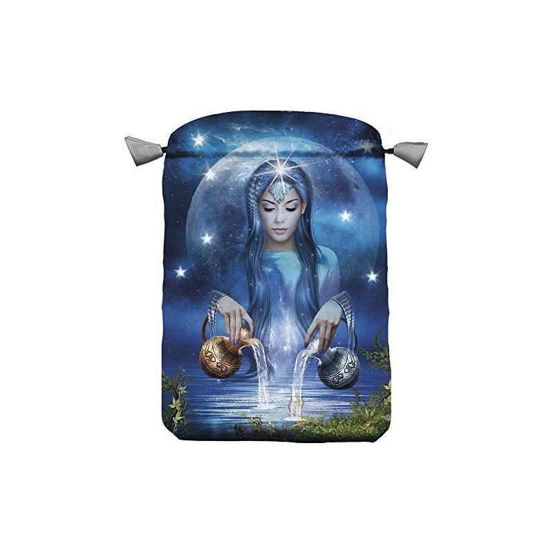 Bolsa Tarot Arcanum - Seda 23 x 16 cm (azul)