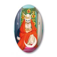 Tarot Magnet White Cats (High Priestess) (SCA)