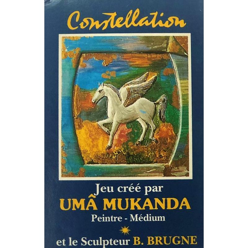 Tarot coleccion Constellations - Uma Mukanda & B Brugne (33 Cartas) (1986) (FR) (Heron) (Caja Azul, muesca pequeÃÂ±a, librillo impreso en negro)