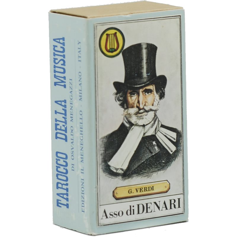 Tarot coleccion Tarocco della Musica - Asso di Denari - G. Verdi - Osvaldo Menegazzi (1ÃÂº Edicion limitada y numerado 500) (Autografiado) (IT) (1981)(Meneghello) (FT)