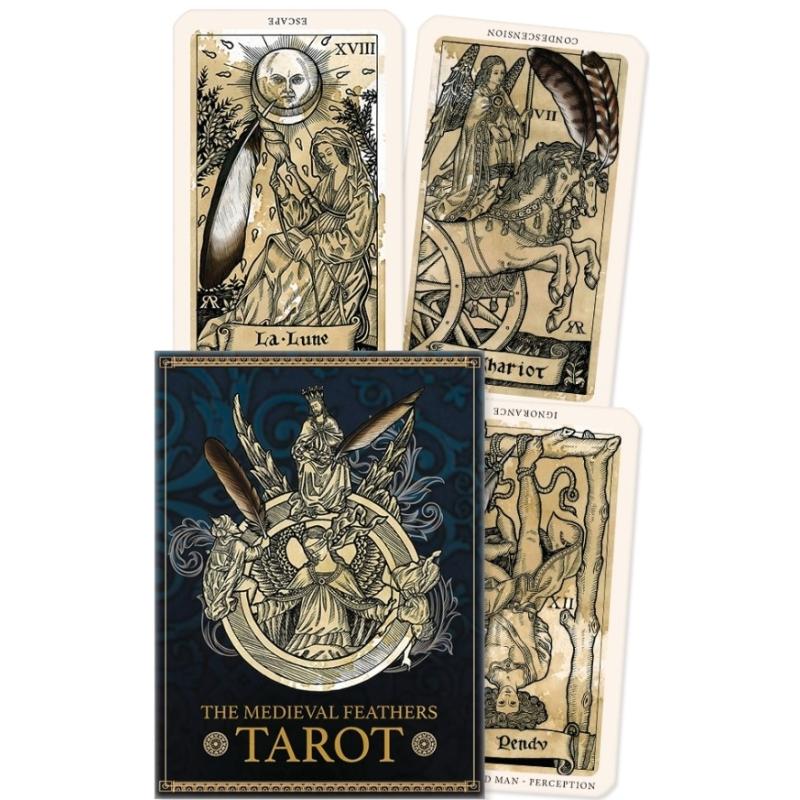 Tarot The Medieval Feathers Tarot (EN) (2024) - Jay R Rivera y Alejandro R Rozan - Blue Angel