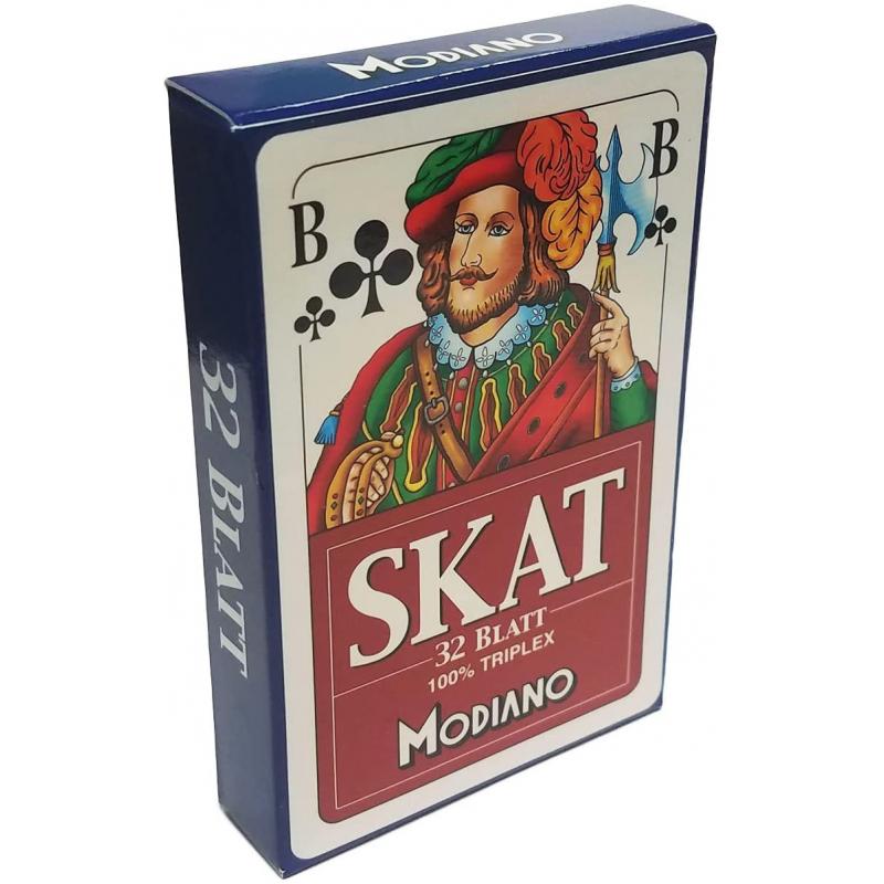 Cartas Skat - azul o rojas (32 cartas/Blatt 100% Tripex) Modiano